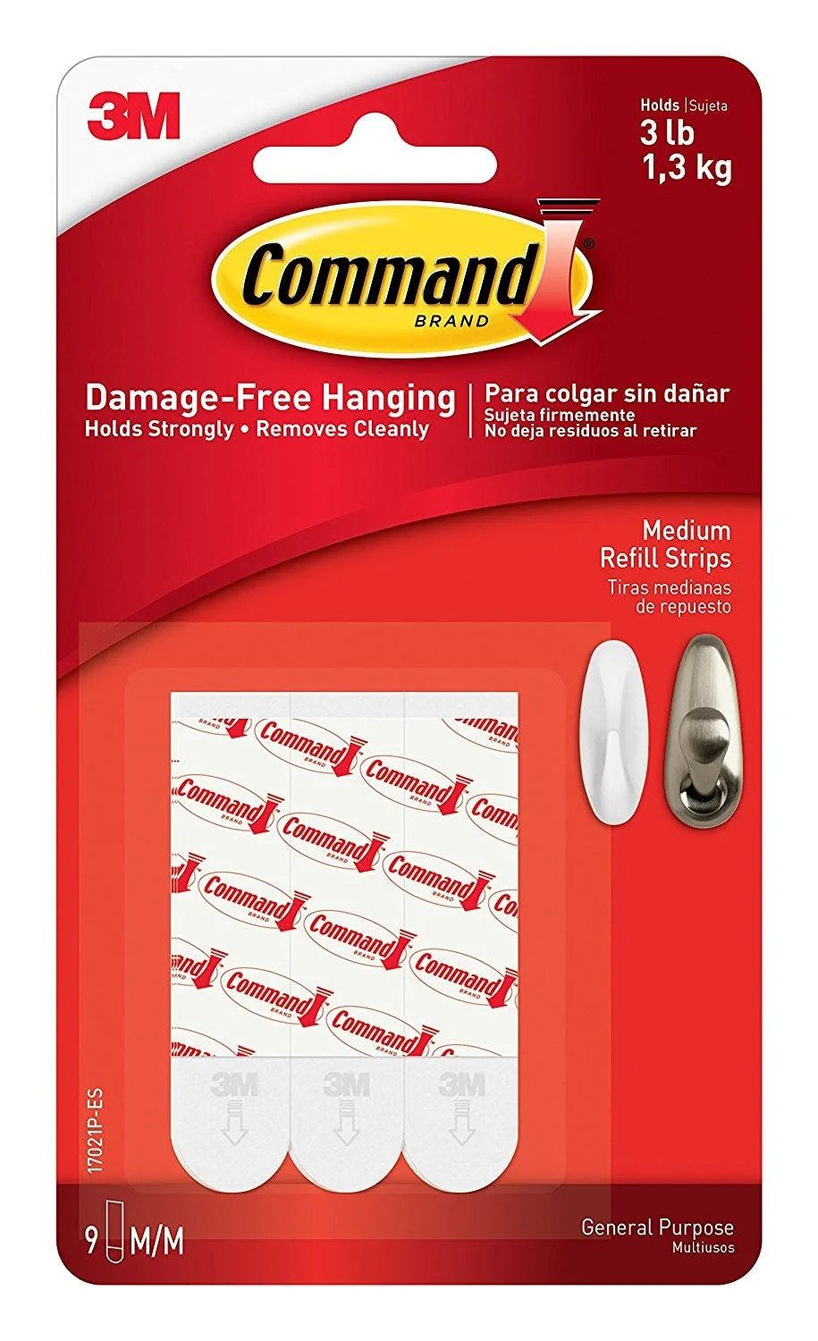 Pack of 3M Command medium refill strips for damage free hanging