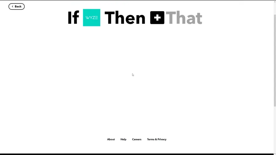IFTTT applet with Wyze as the If trigger