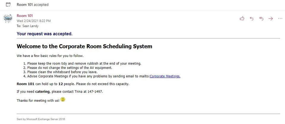Booking Request Accepted